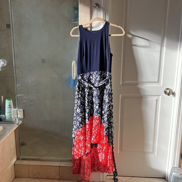 Vince Camino red, white and blue sleeveless dress. - Picture 2 of 4